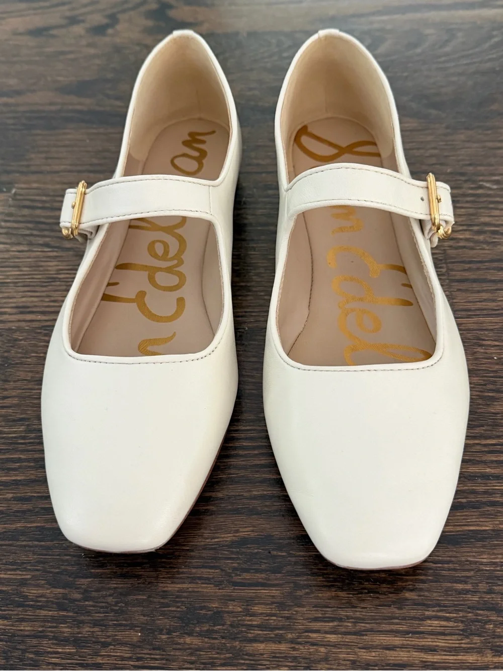 Sam Edelman Michaela Mary Jane Flats with Gold Buckles